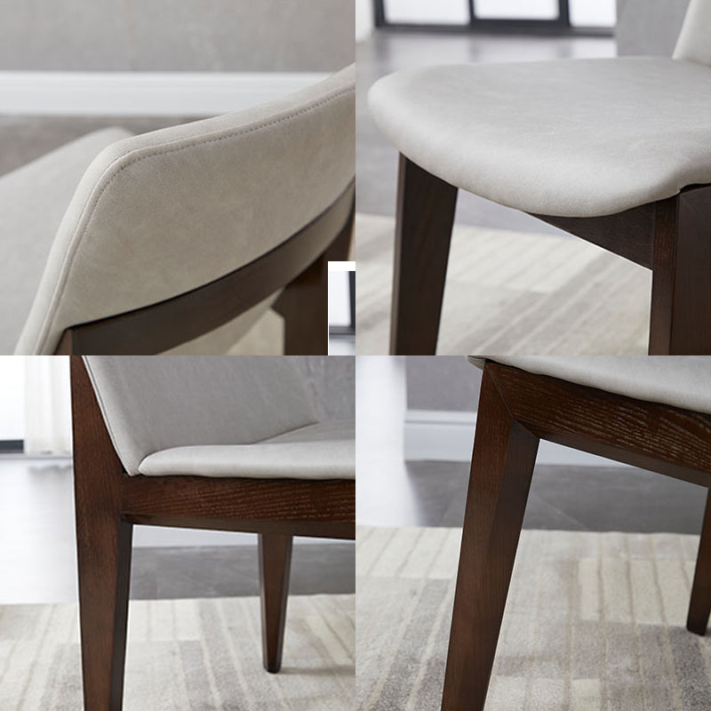 Chaises de salle à manger en bois de style contemporain, chaises latérales sans bras pour cuisine