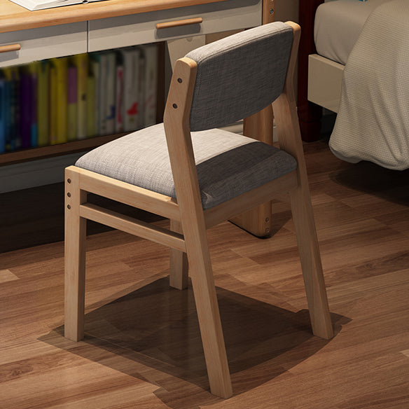 Modern Wooden Dining Chair Open Back Single Dining Side Armless Chair for Kitchen