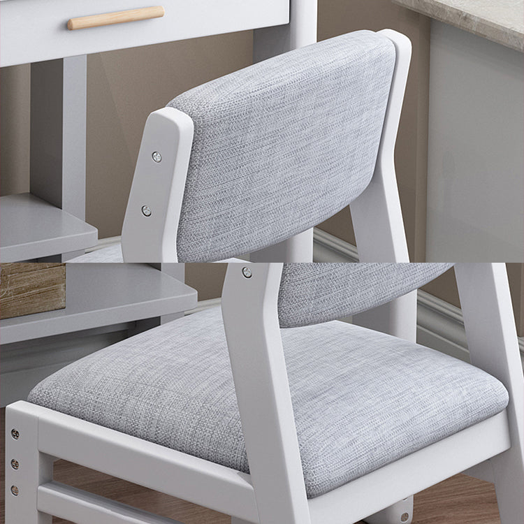 Modern Wooden Dining Chair Open Back Single Dining Side Armless Chair for Kitchen