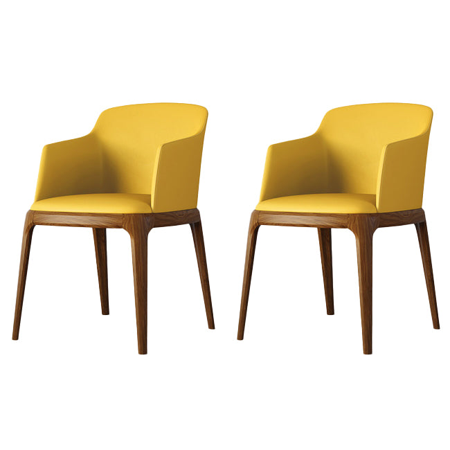Contemporary Style Wooden Dining Chairs Dining Arm Side Chairs for Kitchen (Set of 2)