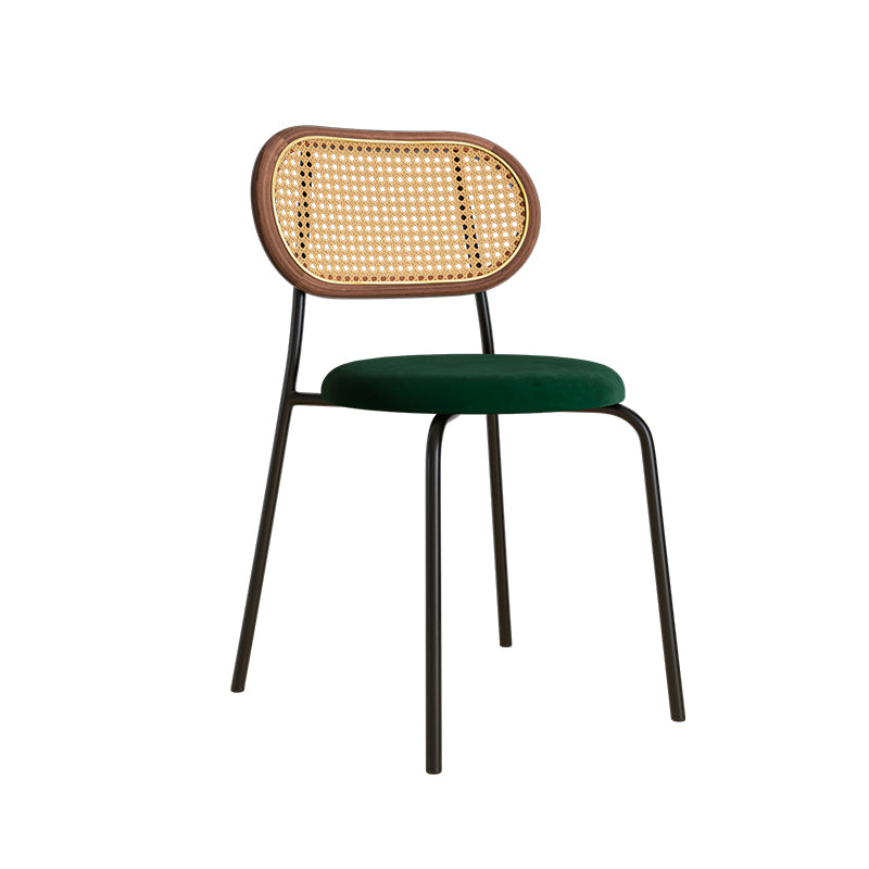 Ensemble de chaises de style contemporain en métal, chaises de salle à manger de cuisine à dossier ouvert