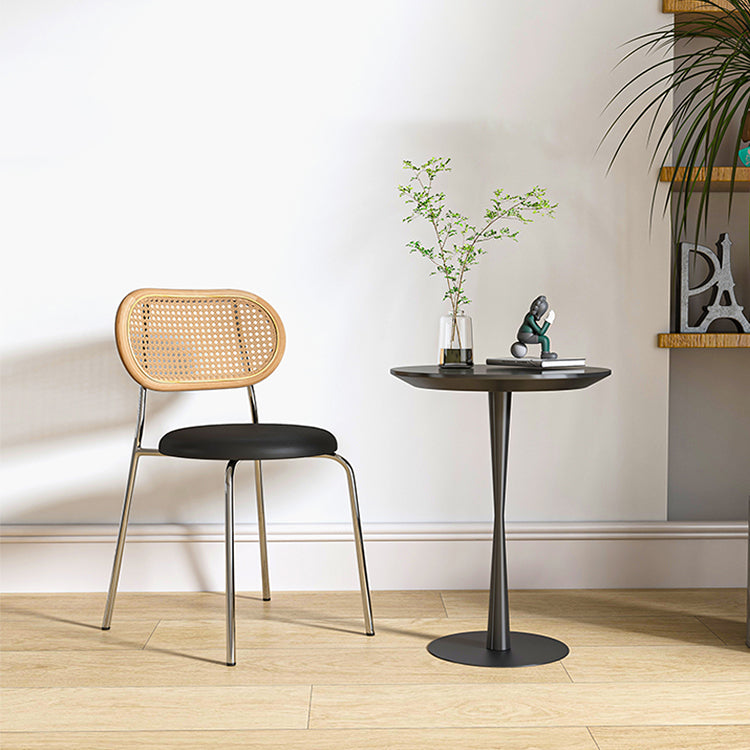 Ensemble de chaises de style contemporain en métal, chaises de salle à manger de cuisine à dossier ouvert