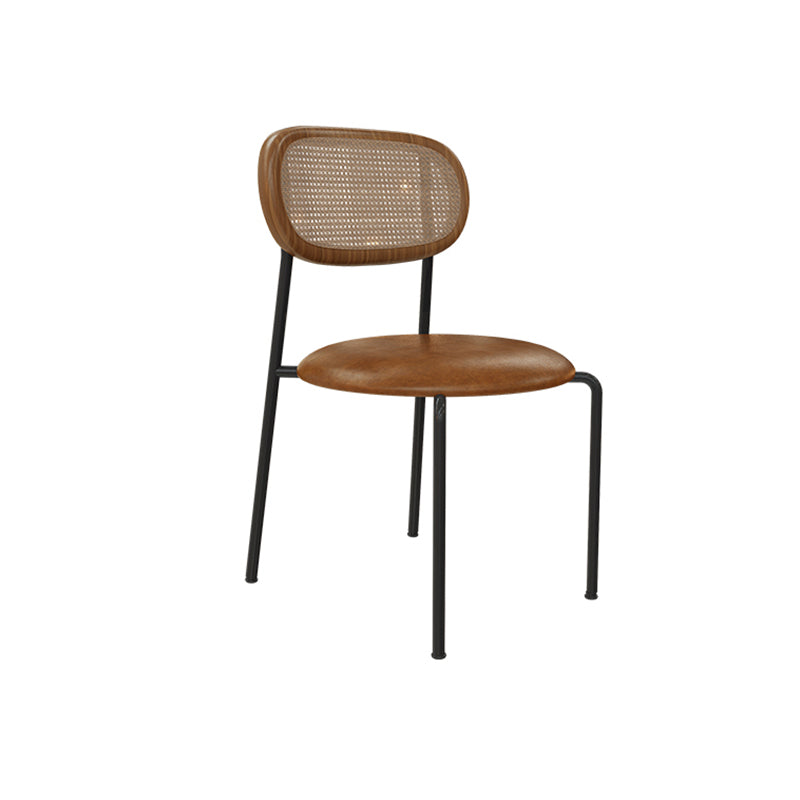 Ensemble de chaises de style contemporain en métal, chaises de salle à manger de cuisine à dossier ouvert