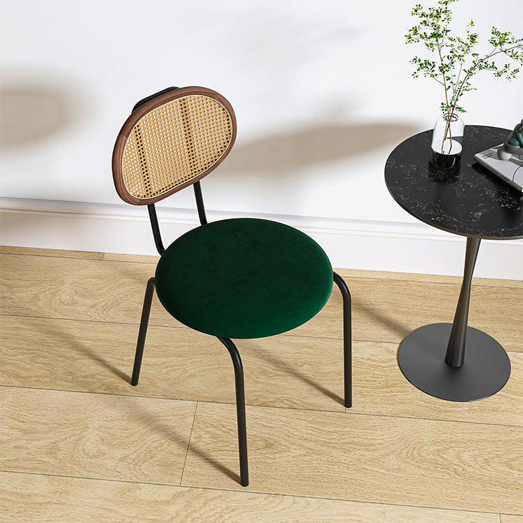 Ensemble de chaises de style contemporain en métal, chaises de salle à manger de cuisine à dossier ouvert
