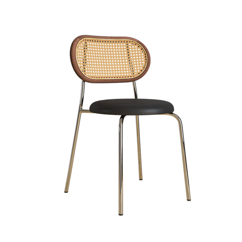 Ensemble de chaises de style contemporain en métal, chaises de salle à manger de cuisine à dossier ouvert