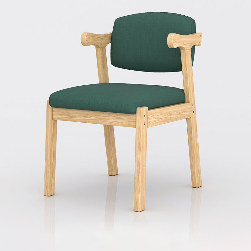 Chaise d'intérieur et d'extérieur moderne en bois, chaise d'appoint à dossier ouvert et rembourrée pour la maison