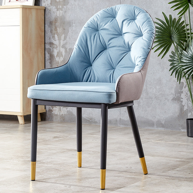 Chaises de salle à manger en métal de Style nordique, bras Parsons, chaise latérale de salle à manger pour la cuisine