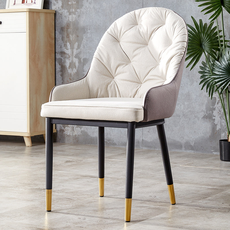 Chaises de salle à manger en métal de Style nordique, bras Parsons, chaise latérale de salle à manger pour la cuisine