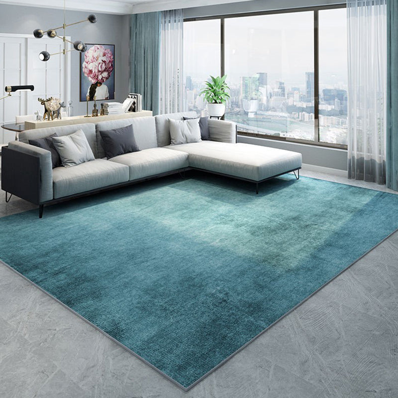 Fancy Modern Carpet Solid Color Polyester Area Rug Stain Resistant Rug for Home Decor