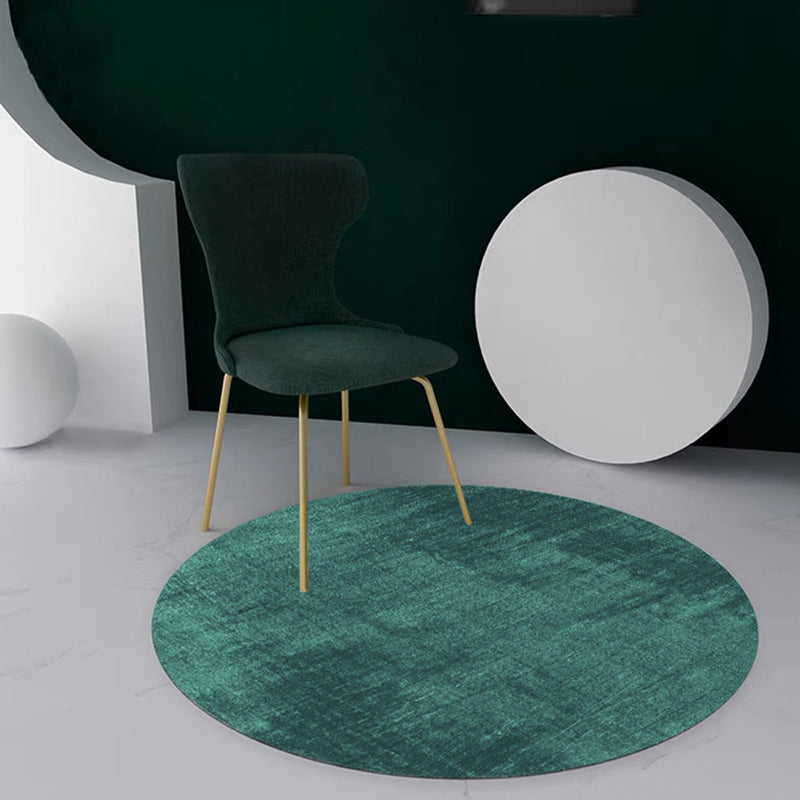 Chic Green Teppich Solid Color Moderner Teppich Polyester Flecken widerstandsfähiger Teppich für Wohnkultur
