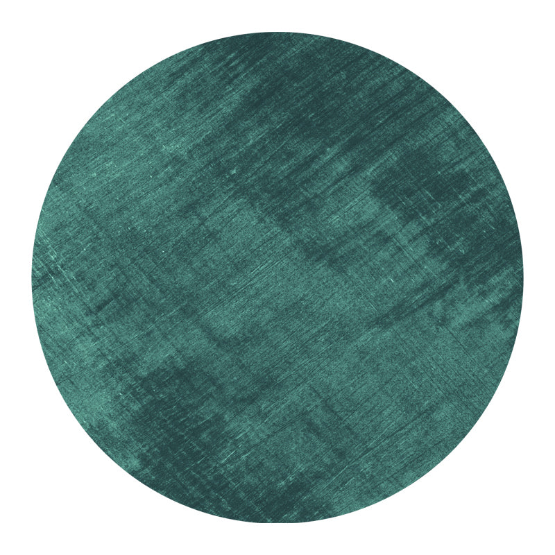 Chic Green Carpet Solid Color Modern Rug Polyester Stain Resistant Rug for Home Decor