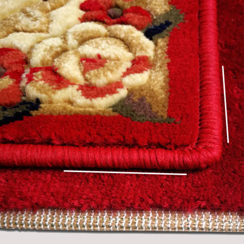 Diseño floral antiguo alfombra poliéster alfombra de alfombra interior de la alfombra resistente al hogar para decoración del hogar