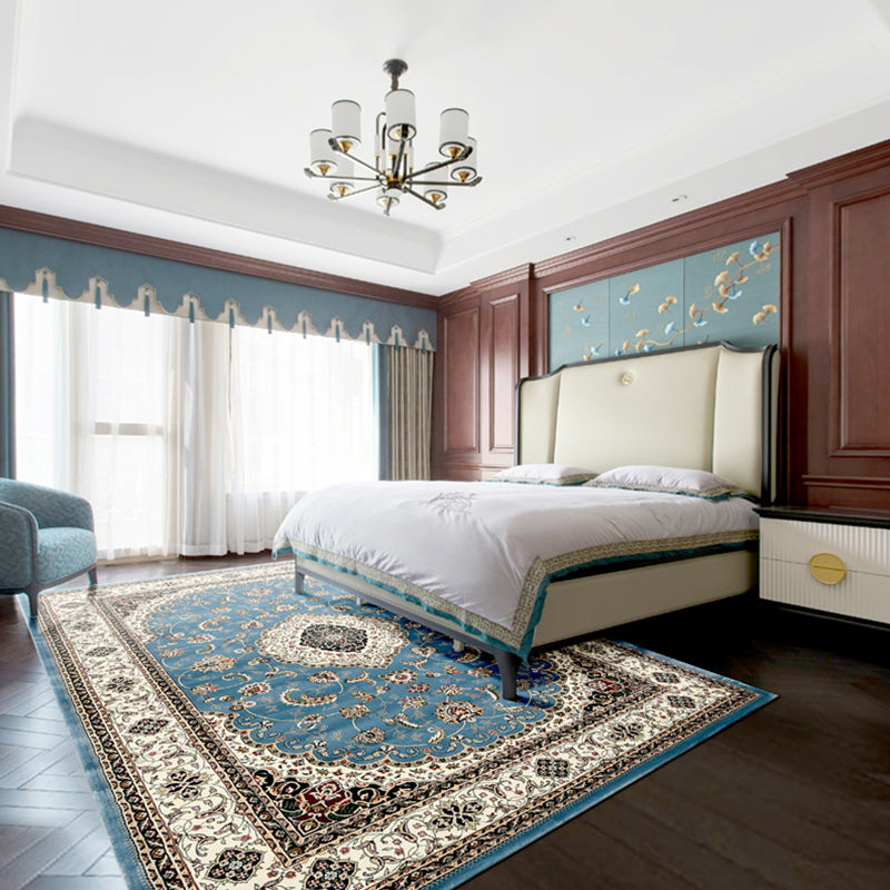 Alfombra de alfombra de alfombra estampada de flores victoriana alfombra antideslizante alfombra de interior para sala de estar para sala de estar