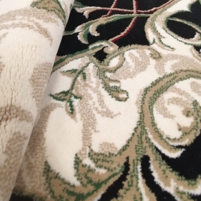 Alfombra de alfombra de alfombra estampada de flores victoriana alfombra antideslizante alfombra de interior para sala de estar para sala de estar