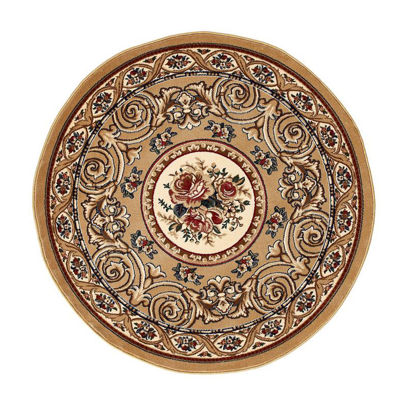 Tapis à floral rond Polyester tapis intérieur industrie