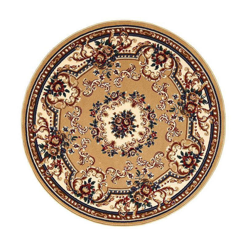 Tapis à floral rond Polyester tapis intérieur industrie