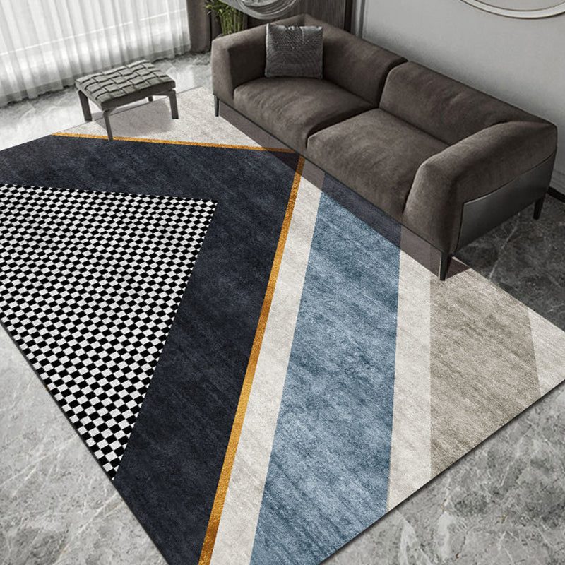 Modern geometrisch patroon Tapijt Grijs Polyester Gebied Rug vlekbestendig gebied Rug voor thuisdecoratie