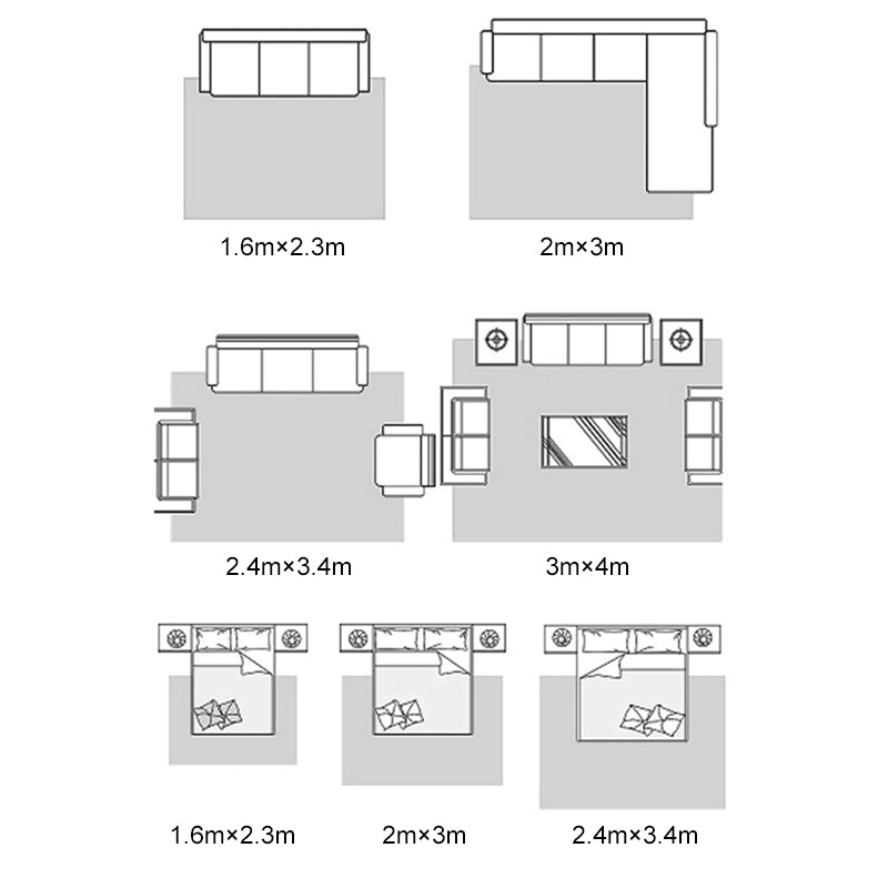 Modern geometrisch patroon Tapijt Grijs Polyester Gebied Rug vlekbestendig gebied Rug voor thuisdecoratie