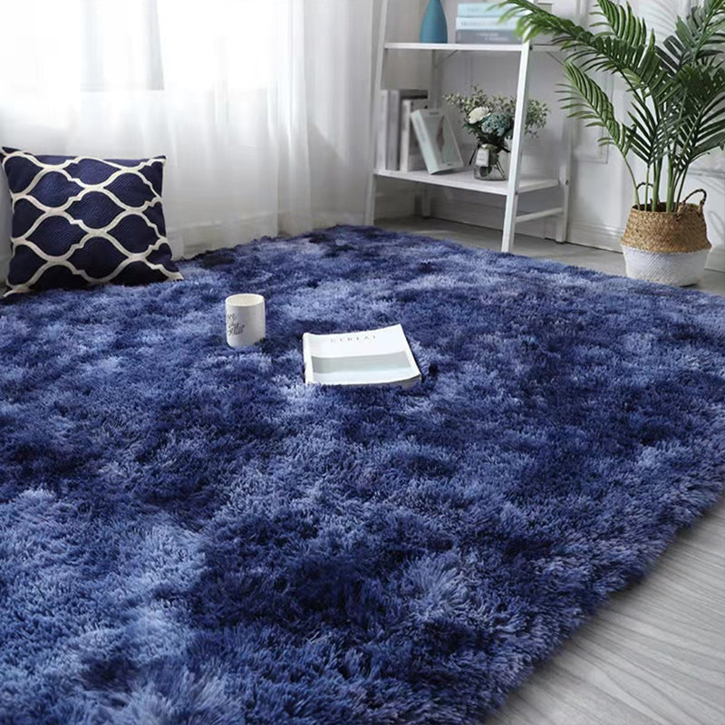 Modern Solid Shag Carpet Polyester Indoor Rug Non-Slip Backing Area Carpet for Living Room