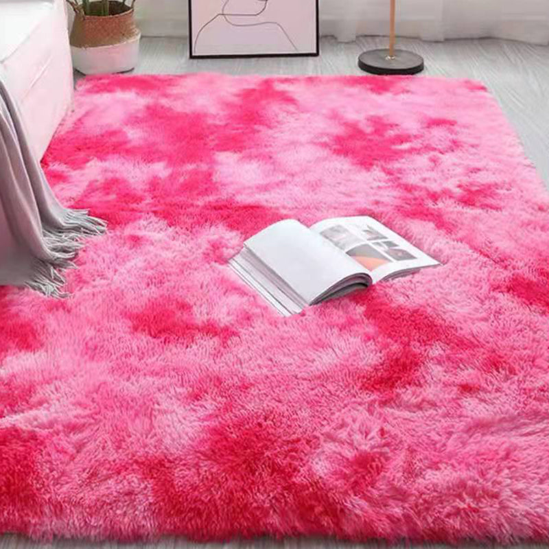 Modern Solid Shag Carpet Polyester Indoor Rug Non-Slip Backing Area Carpet for Living Room