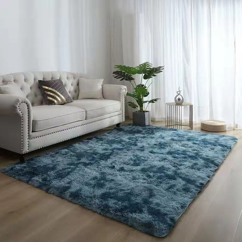 Modern Solid Shag Carpet Polyester Indoor Rug Non-Slip Backing Area Carpet for Living Room