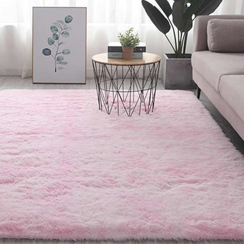 Modern Solid Shag Carpet Polyester Indoor Rug Non-Slip Backing Area Carpet for Living Room