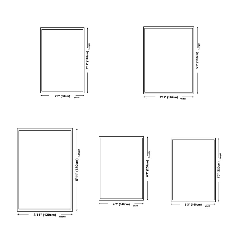 Grey Living Room Area Carpet Modern Geometric Print Area Rug Stain Resistant Area Rug