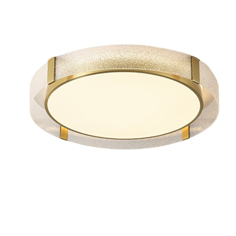 Round Flush Light Modern Style Metal 1 Light Flush Ceiling Light Fixture