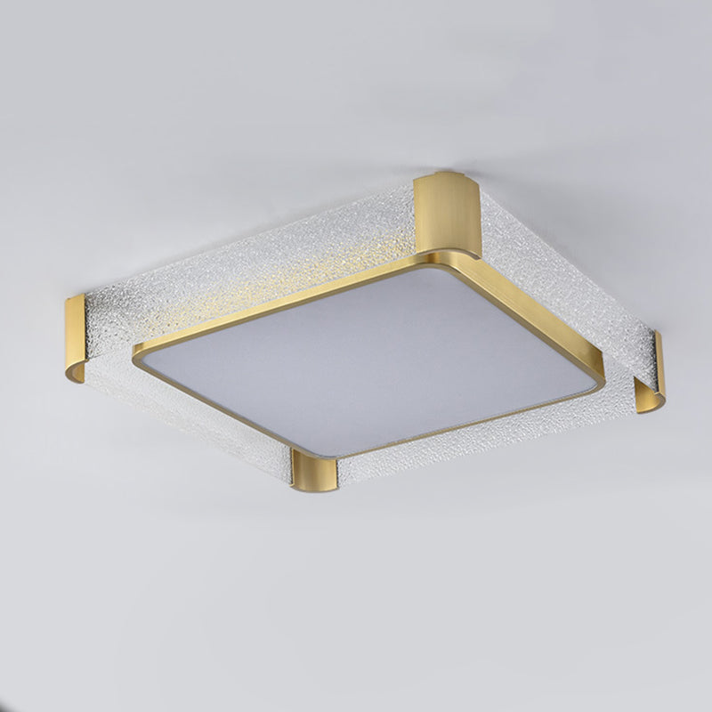 Round Flush Light Modern Style Metal 1 Light Flush Ceiling Light Fixture