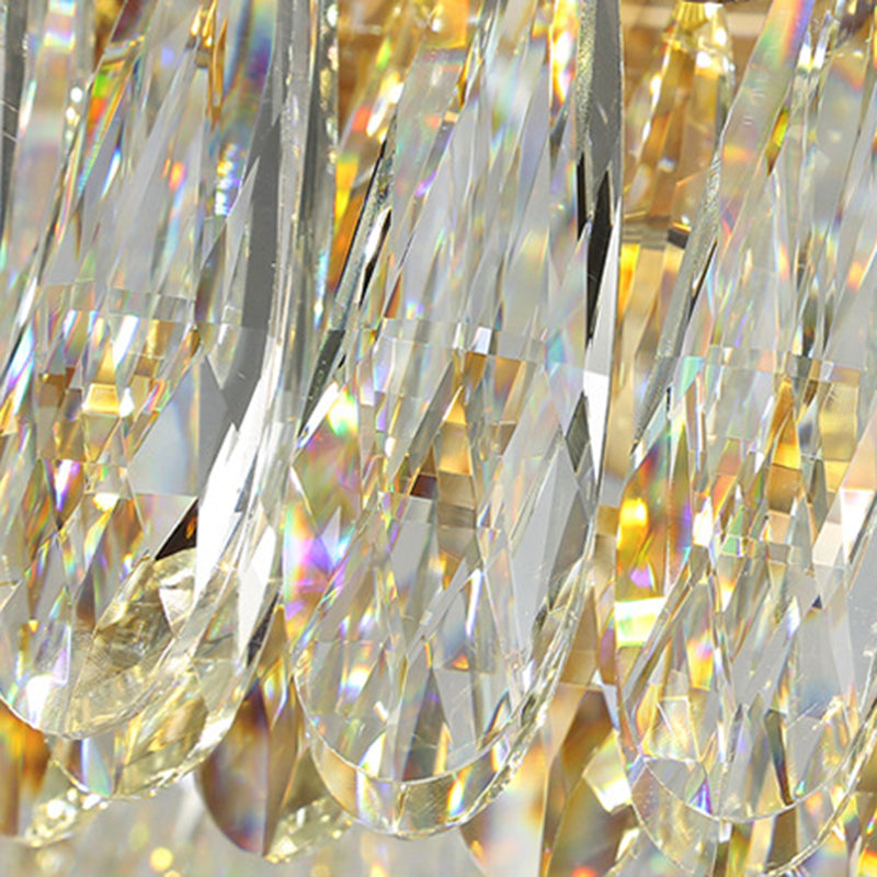 Crystal Oval Island Pendant Lights Modern Island Lighting 8 Light Island Ceiling Light