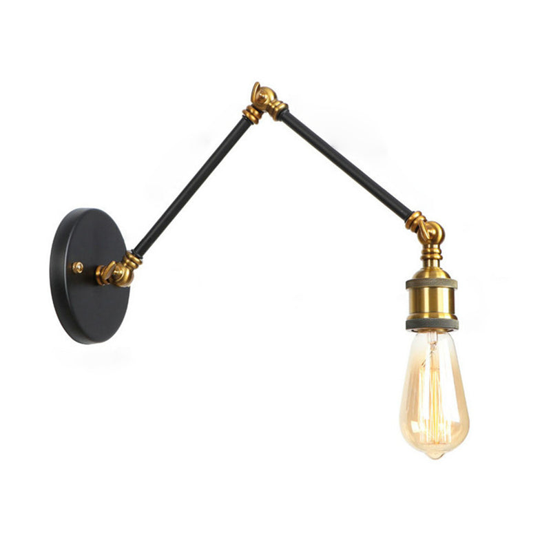 Swing Arm Wall Lamp Industrial Wall Sconce Metal 1 Light Sconce Light Fixtures
