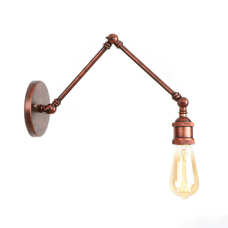 Swing Arm Wall Lamp Industrial Wall Sconce Metal 1 Light Sconce Light Fixtures