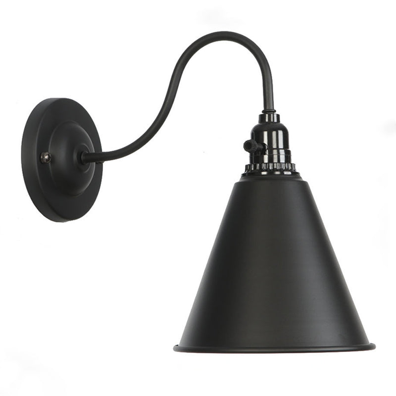 Geometric Wall Sconce Lighting Industrial Style Glass 1 Head Wall Mounted Light Fixture in Black