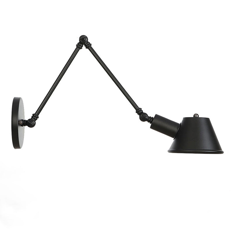 Adjustable Arms Wall Sconce Lighting Industrial Style Metal 1 Head Wall Mounted Light Fixture