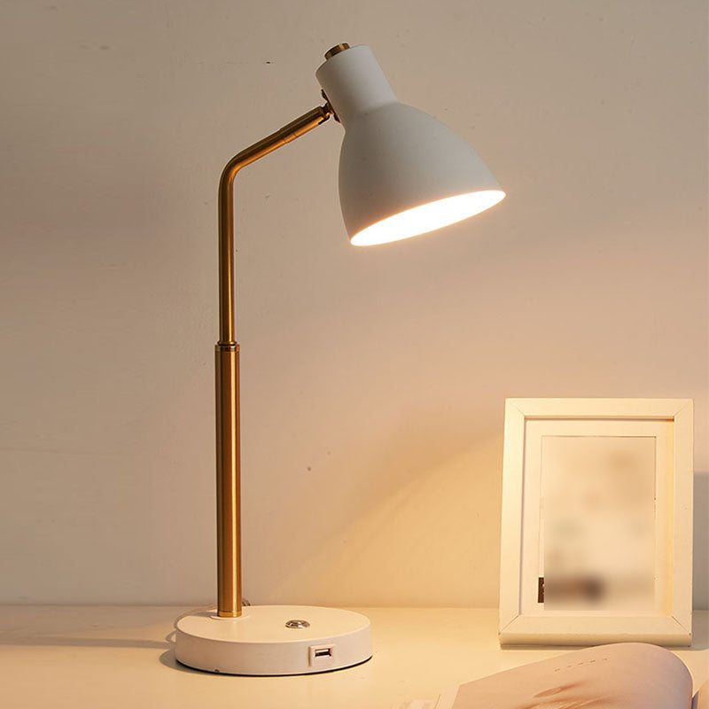 1 tavolo da cono leggero luce secolo di secolo moderno lampada da tavolo da tavolo in metallo
