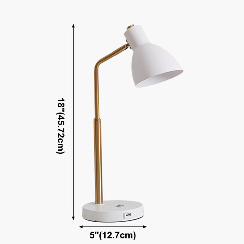 1 tavolo da cono leggero luce secolo di secolo moderno lampada da tavolo da tavolo in metallo