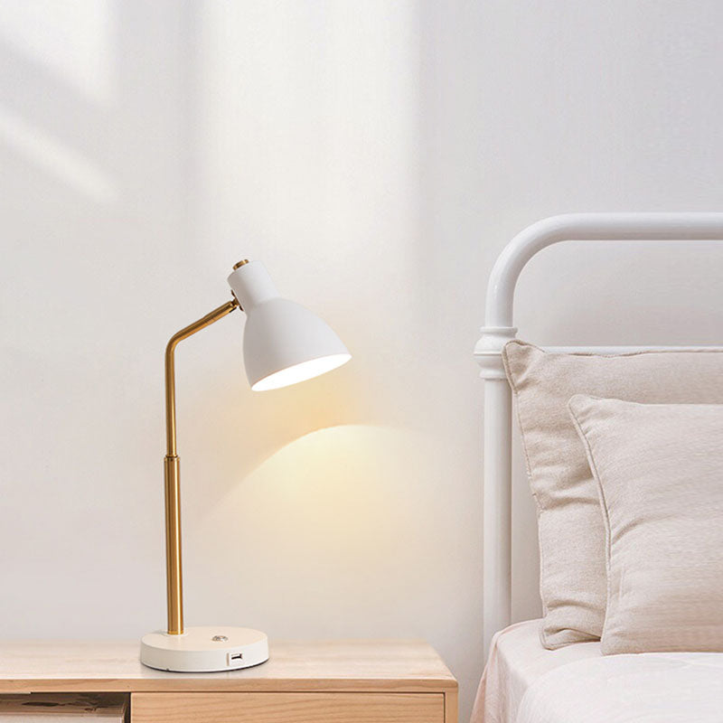 1 tavolo da cono leggero luce secolo di secolo moderno lampada da tavolo da tavolo in metallo