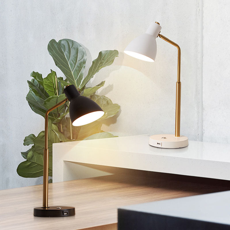 1 tavolo da cono leggero luce secolo di secolo moderno lampada da tavolo da tavolo in metallo