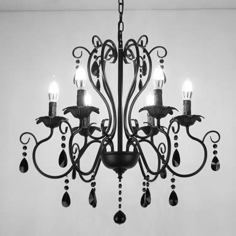Traditional Hanging Chandelier Wrought Iron Ceiling Hanging Light Fixture