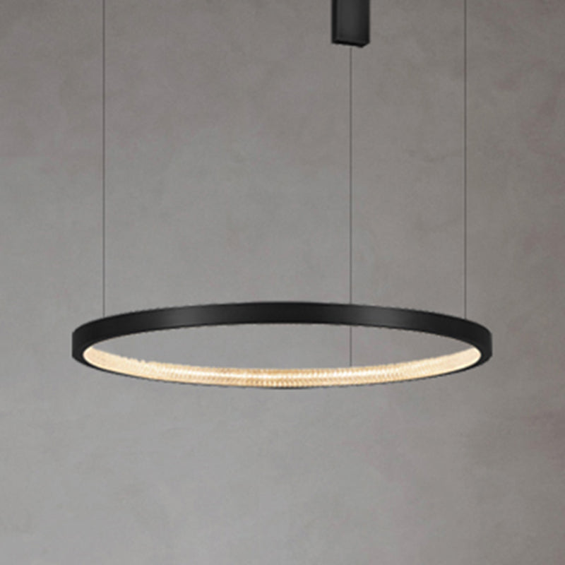 Lampadario moderno del cerchio di illuminazione a pendente a pendente lampadario in metallo lampadario