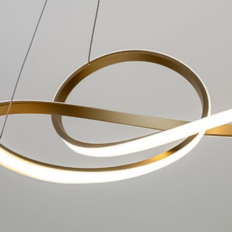 Lampadari moderni per l'apparecchiatura di illuminazione sospesa a spirale foyer con ombra acrilica