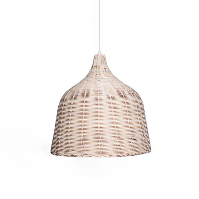 Modern Conical Ceiling Pendant Lamp Rattan 1 Light Pendant Lights