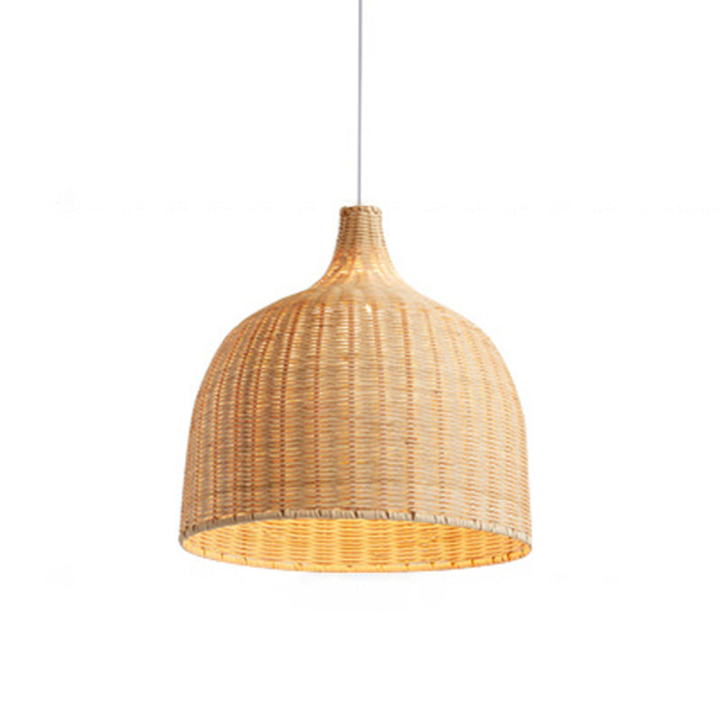 Modern Conical Ceiling Pendant Lamp Rattan 1 Light Pendant Lights