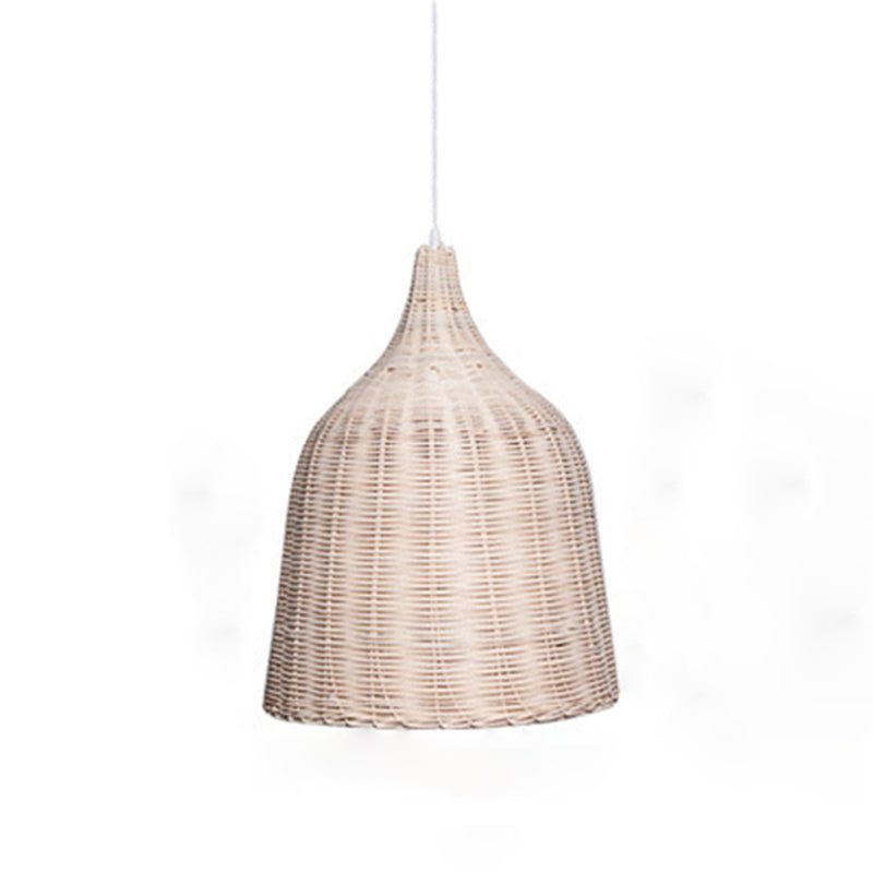 Moderne conische plafond hanger lamp rattan 1 lichte hanglampen