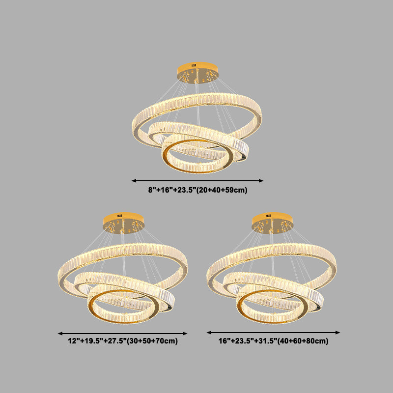 Multi-Tier Chandelier Light Fixture Modern Simplicity Crystal Pendant Lighting for Restaurant