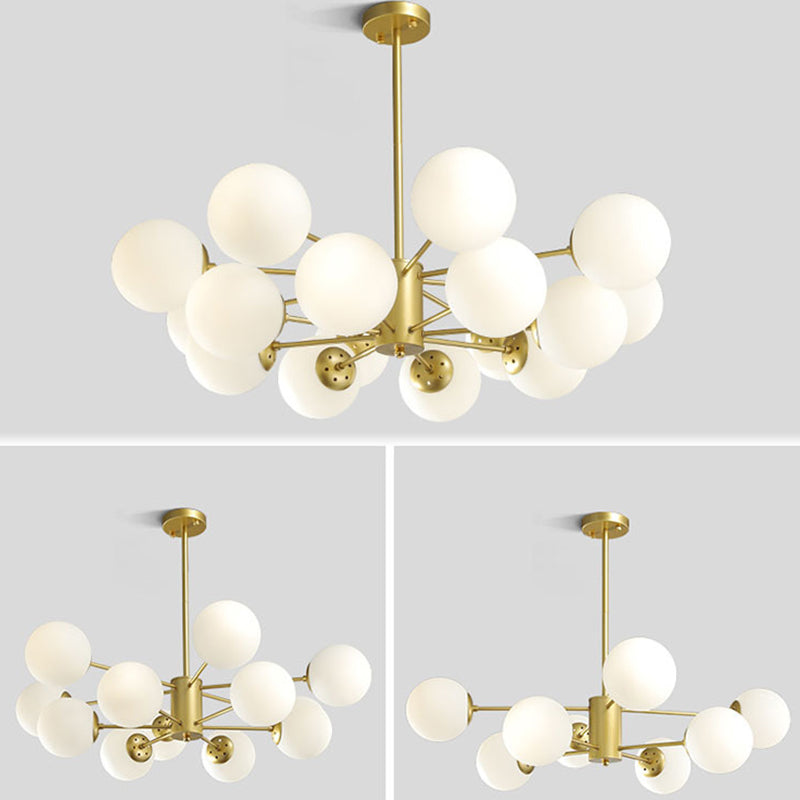 Globe Chandelier Light Fixture Modern Style Glass Pendant Lamp for Restaurant