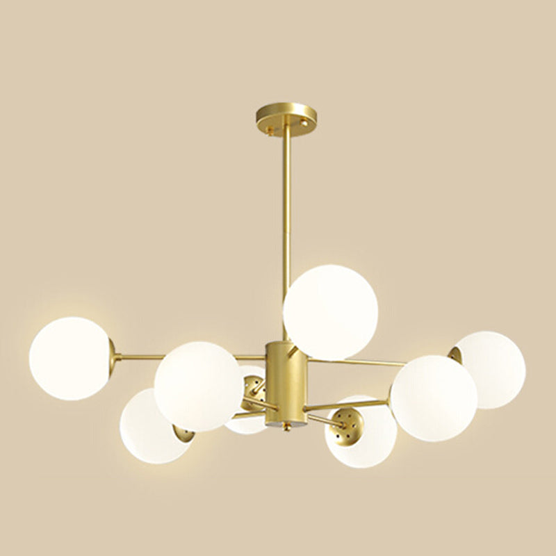 Globe Chandelier Light Fixture Modern Style Glass Pendant Lamp for Restaurant