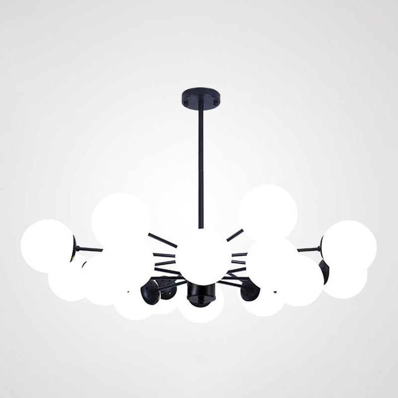 Globe Chandelier Light Fixture Modern Style Glass Pendant Lamp for Restaurant