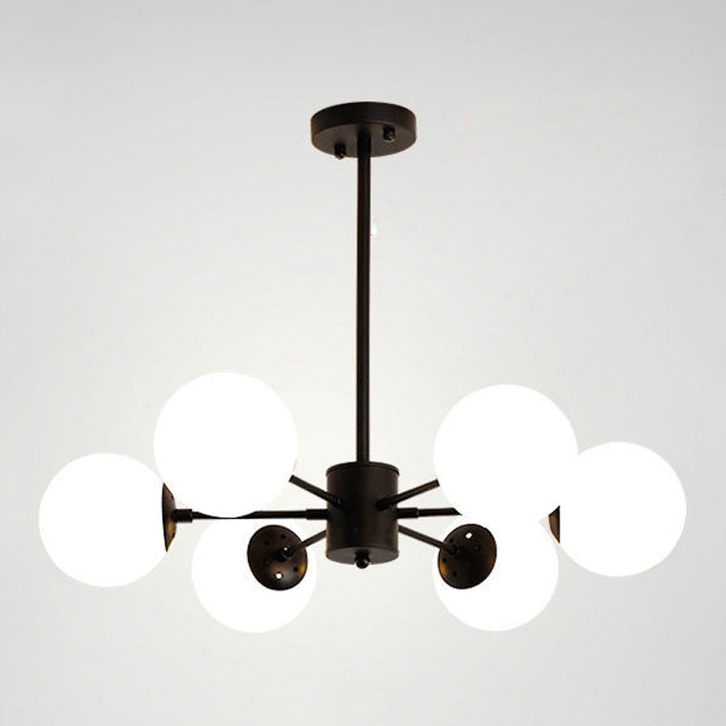 Globe Chandelier Light Fixture Modern Style Glass Pendant Lamp for Restaurant