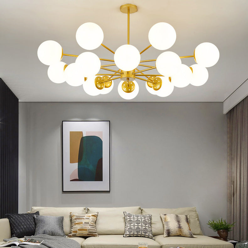Globe Chandelier Light Fixture Modern Style Glass Pendant Lamp for Restaurant